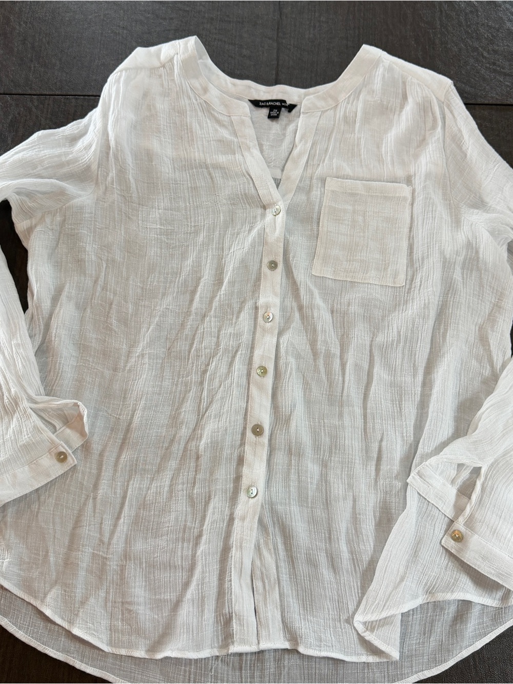 Zac & Rachel Textured Button Up Long Sleeve Shirt.  Sz 2X